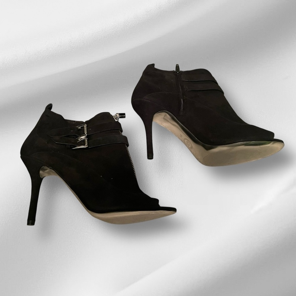 Michael Kors Black Stiletto Heels with Open Toe